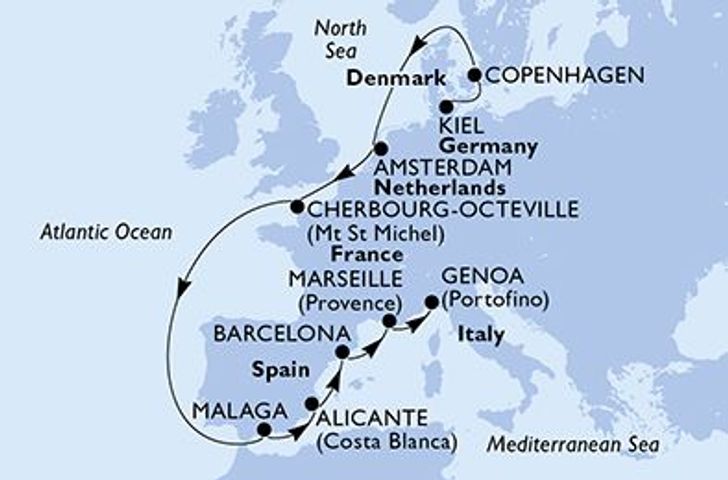 Impression zu Winter 2026/27 - MSC Euribia - Von Nordwinden zu Mittelmeerbrisen