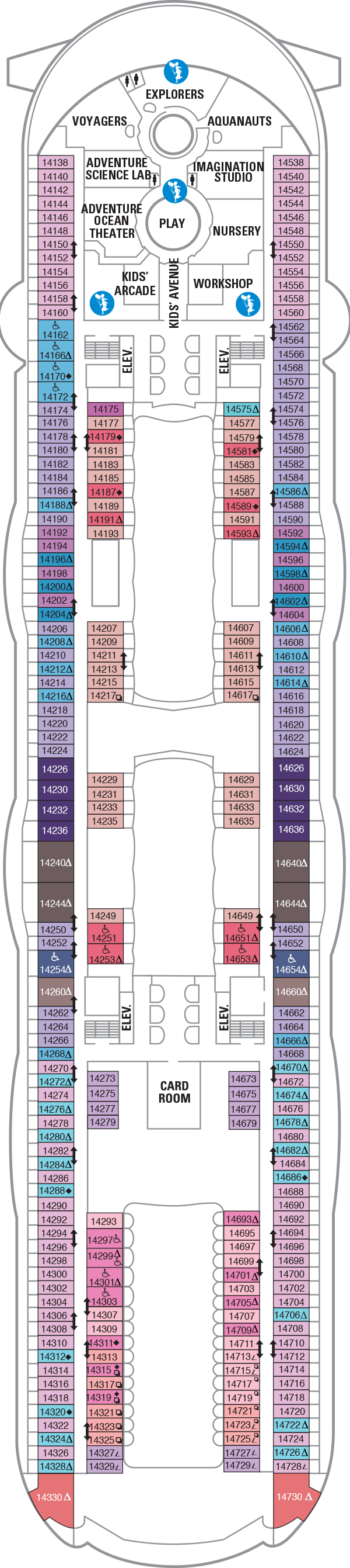 Allure of the Seas - Royal Caribbean International - Deck 14