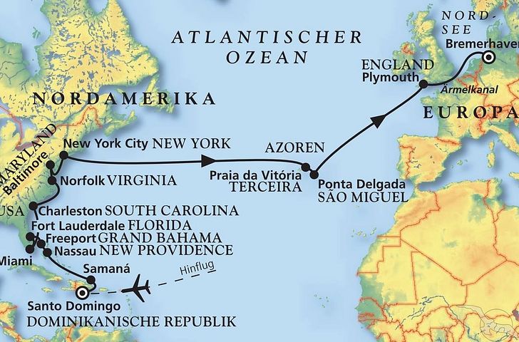 Impressionn zu Phoenix Seereisen - MS Artania - Karibik, US-Ostküste & Atlantik