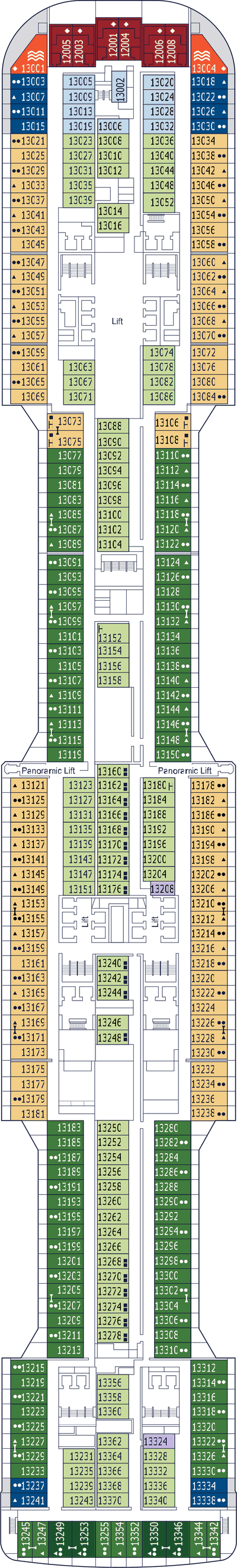 MSC Bellissima - MSC Cruises - Deck 13 (Magnifica)