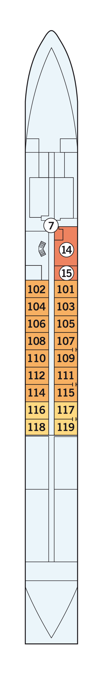 MS Amadeus Silver III - Amadeus Flusskreuzfahrten - Deck 1 (Haydn-Deck)