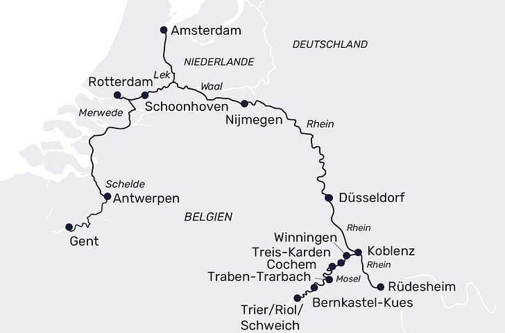 Impressionn zu Plantours Flusskreuzfahrten - Lady Diletta - Unterwegs in Holland, Belgien & auf der Mosel