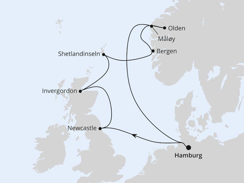 Großbritannien & Norwegen ab Hamburg