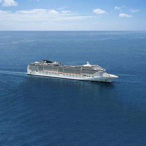 Ship; Sky; Sea; MSC Divina; Aerial view; Fleet;