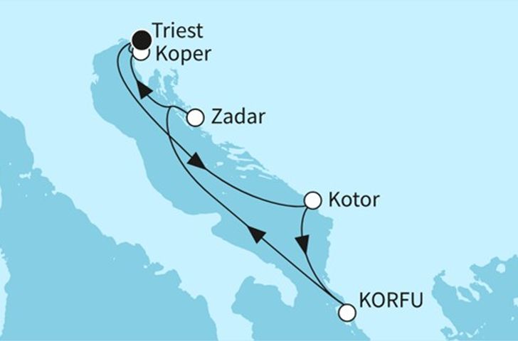 Impressionn zu Sommerferien 2026 - Mein Schiff 4 - Adria