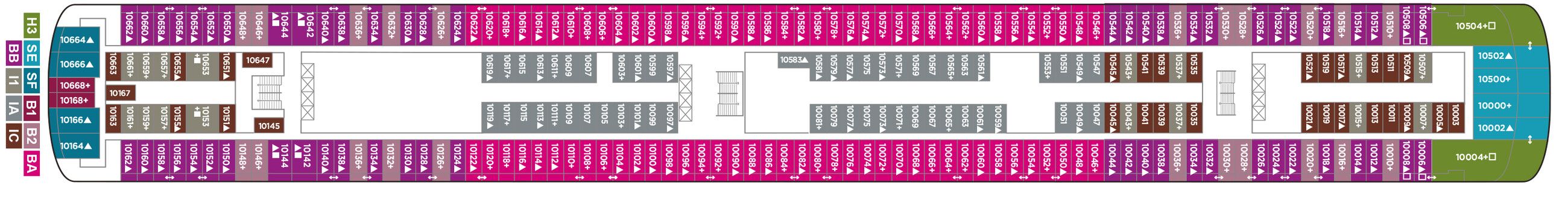 Norwegian Gem - Norwegian Cruise Line - DECK 10