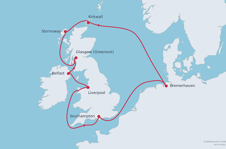Impression zu Sommer 2027 - Mein Schiff 2 - Großbritanniens Schätze