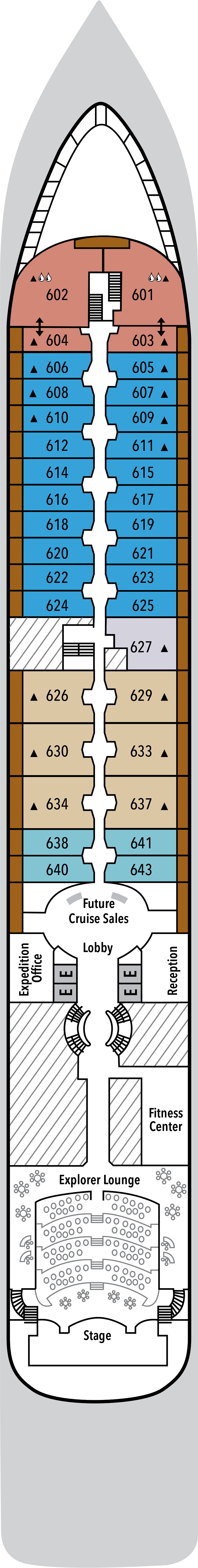 Silver Cloud Expedition - Silversea - Deck 6 (Deck 6)