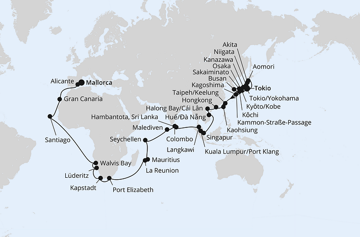 Impression zu AIDA Winter 2026/27 - AIDAstella - Weltenbummler von Asien über Afrika nach Mallorca