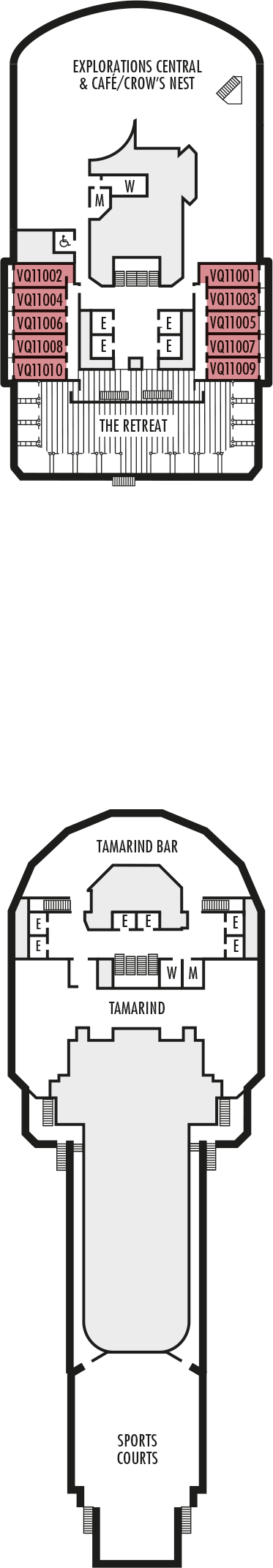 MS Nieuw Amsterdam - Holland America Line - Deck 11 (Observation)