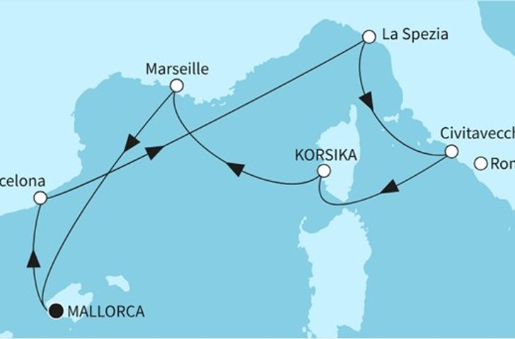 Impressionn zu Sommer 2026 - Mein Schiff Flow - Höhepunkte des westlichen Mittelmeeres