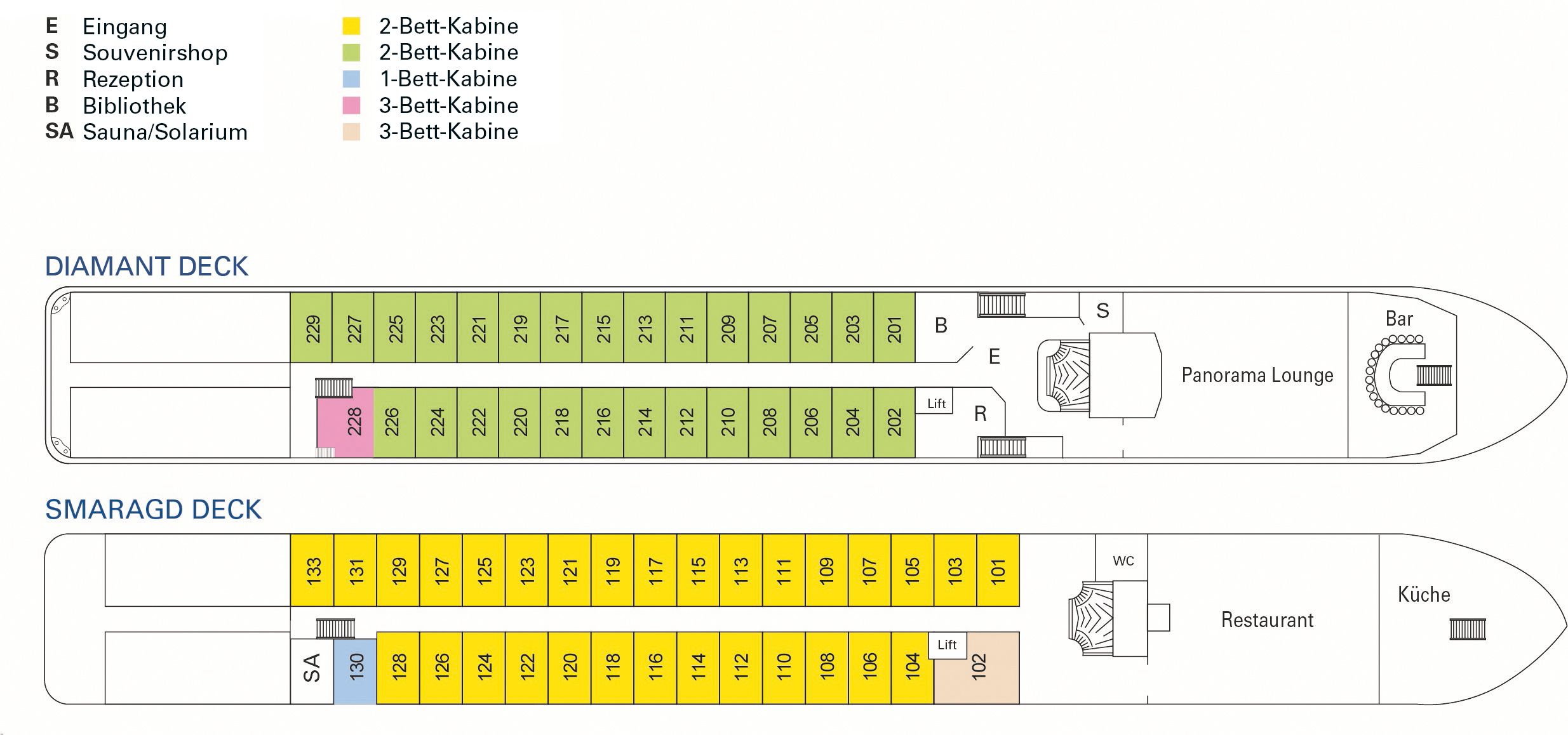 MS SWISS DIAMOND Decksplan