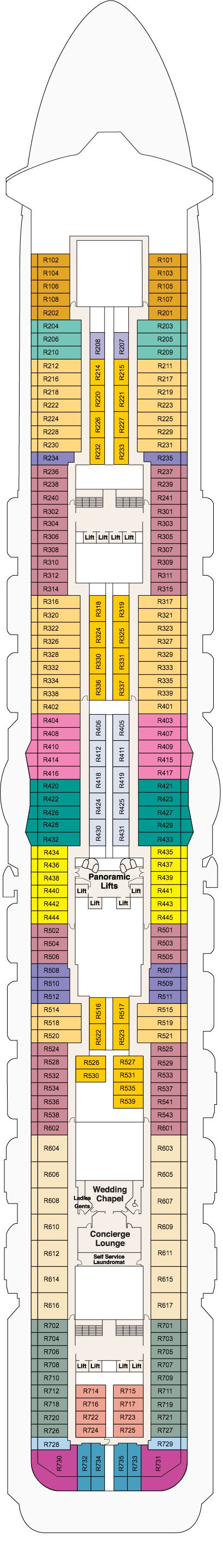 Regal Princess - Princess Cruises - Deck 14 (Riviera)