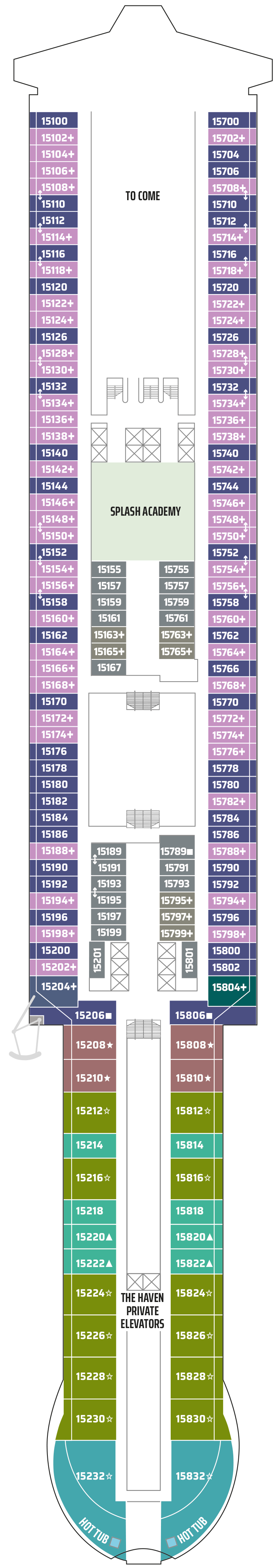 Norwegian Aqua - Norwegian Cruise Line - Deck 15 (Deck 15)