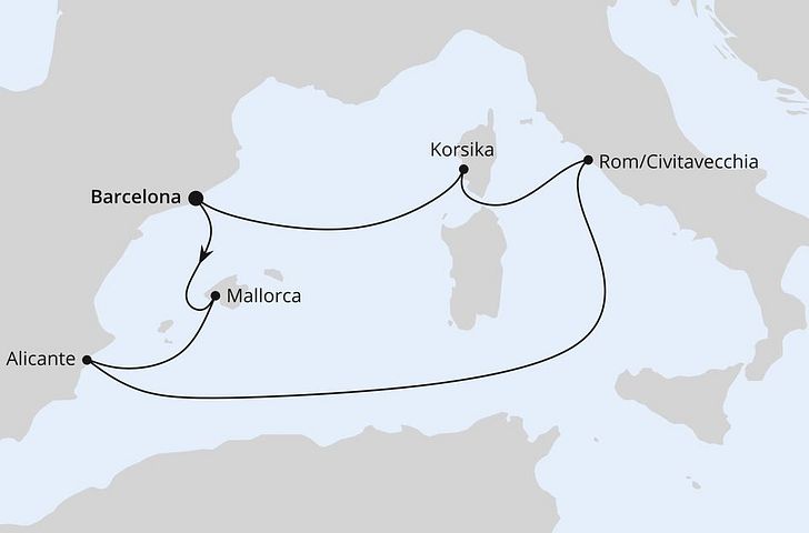 Impression zu Ostern 2026 - AIDAcosma - Mittelmeer