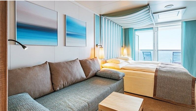 AIDAprima Veranda Kabine mit Lounge