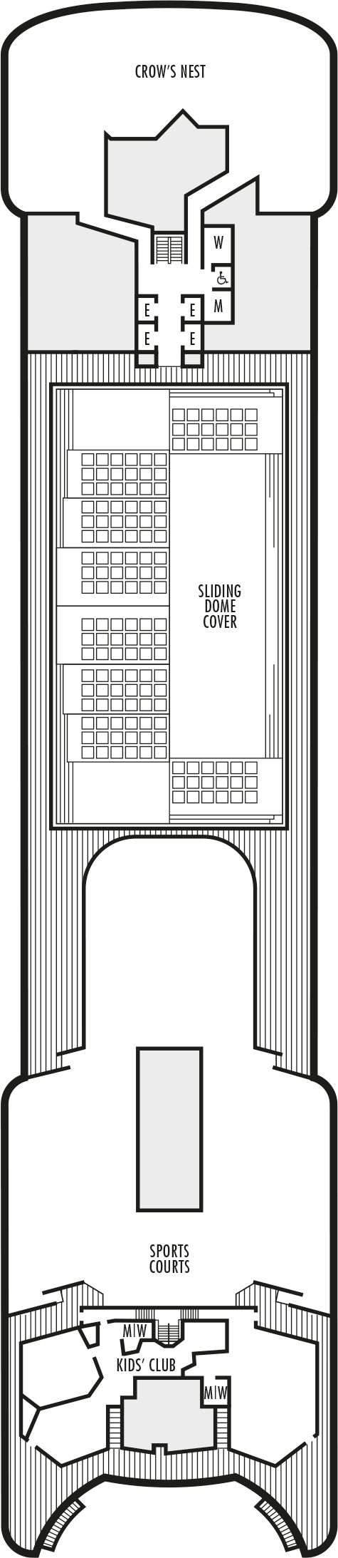 MS Volendam - Holland America Line - Deck 9 (Sports Deck)