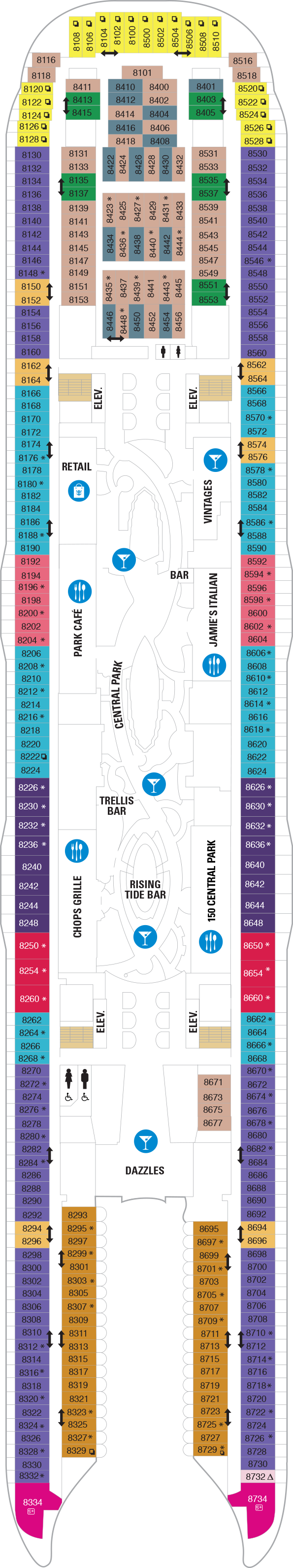 Symphony of the Seas - Royal Caribbean International - Deck 8 (Deck 8)