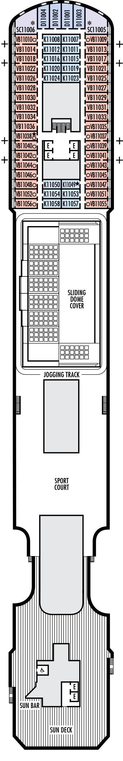 MS Nieuw Statendam - Holland America Line - Deck 11 (Sun)