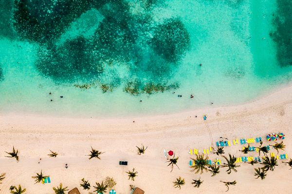 Bahamas Strand Coco Cay Karibik Palmen Meer Wasser