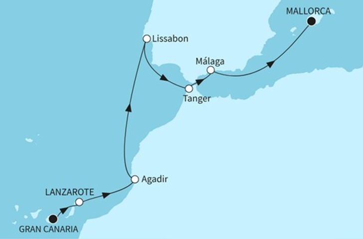 Impressionn zu Winter 2026/27 - Mein Schiff 7 - Von den Kanaren ins Mittelmeer