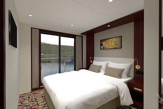 MS Swiss Crystal - Phoenix Flusskreuzfahrten - Zweibett außen mit frz. Balkon Rubydeck (D)