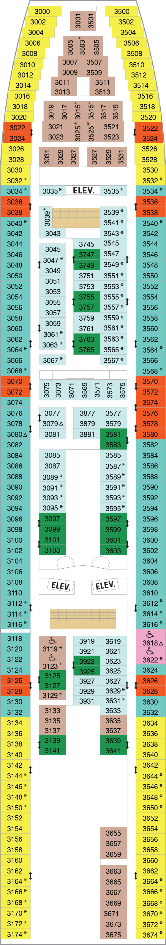 Enchantment of the Seas - Royal Caribbean International - Deck 3 (Deck 3)