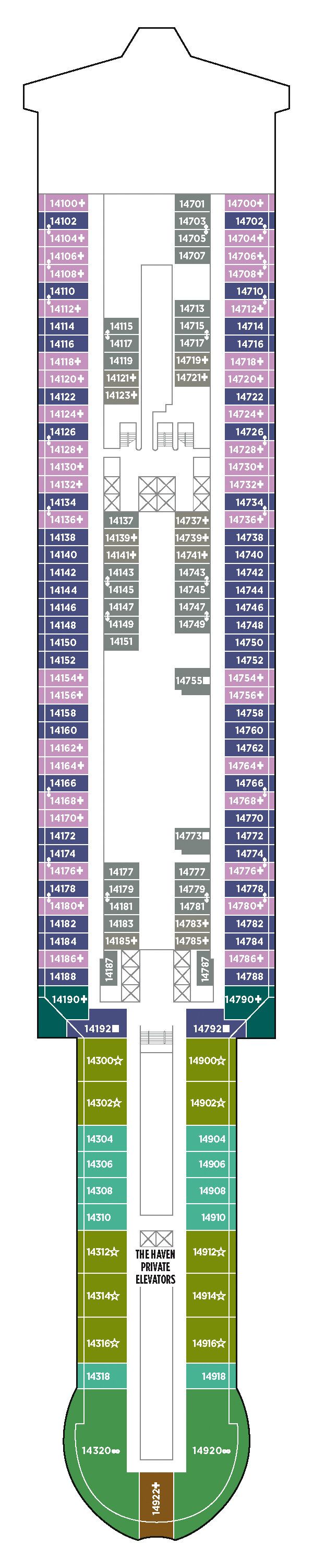 Norwegian Viva - Norwegian Cruise Line - Deck 14 (Deck 14)