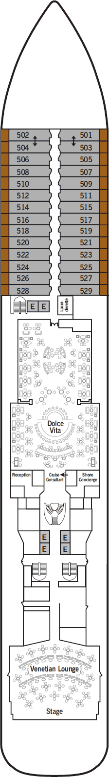 Silver Moon - Silversea - Deck 5 (Deck 5)