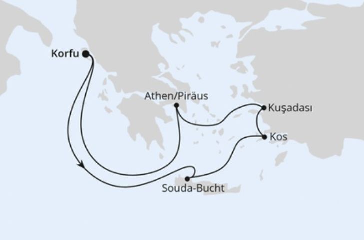 Impressionn zu AIDA Suiten Special Sommer 2025 - AIDAblu - Griechenland ab Korfu