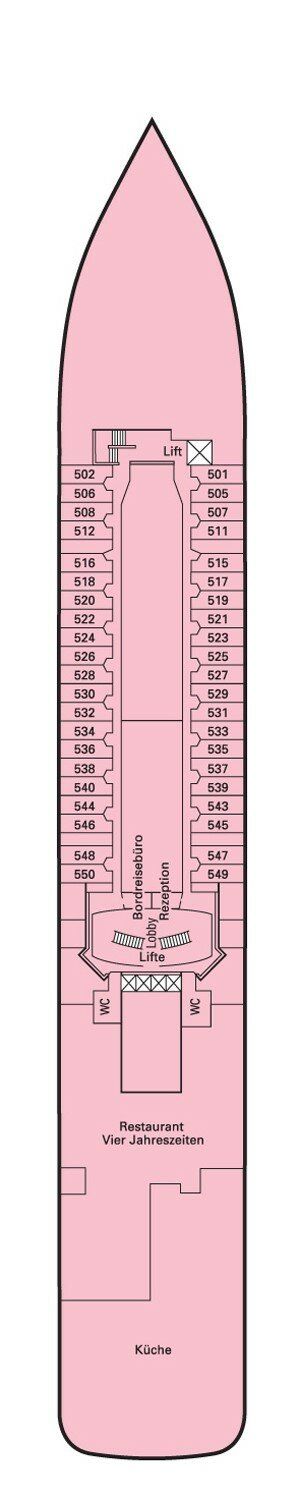 MS Amadea - Phoenix Seereisen - Deck 5 (Saturn-Deck)