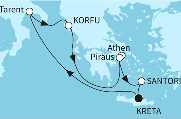 Impressionn zu Suiten Special Sommer 2025 - Mein Schiff 4 oder Mein Schiff 5 - Östliches Mittelmeer mit Korfu