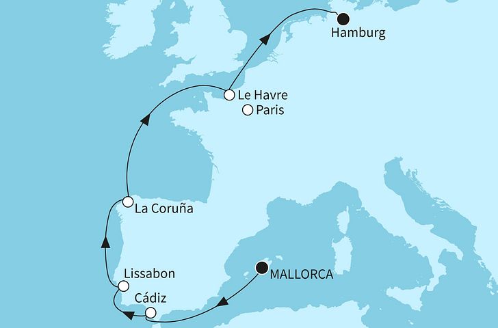Impression zu Sommer 2026 Wunschtarif - Mein Schiff Relax - Die Sonnenseiten Westeuropas