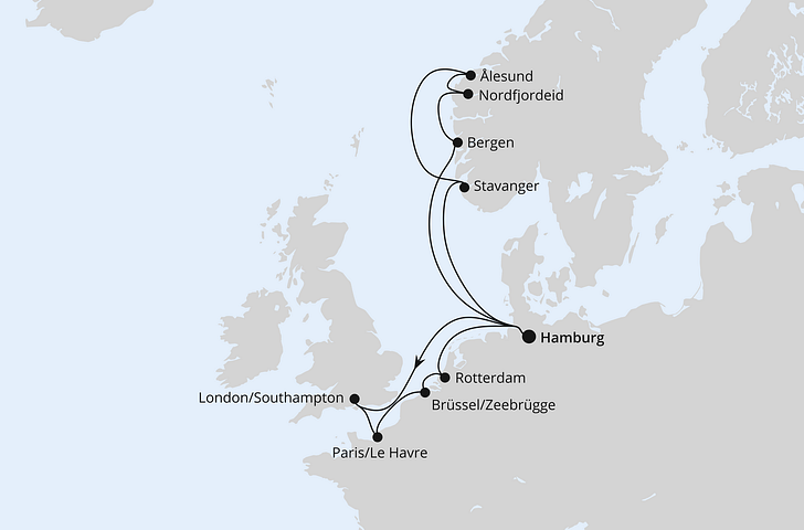 Impression zu AIDA ALL IN Sommer 2027 - AIDAperla - Metropolen & Norwegen