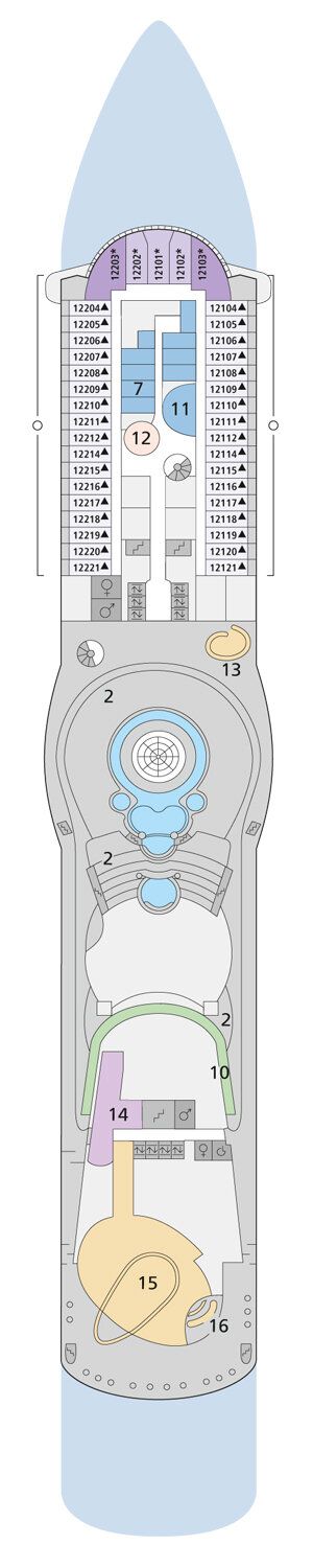 AIDAblu - AIDA Cruises - Deck 12 (Deck 12)