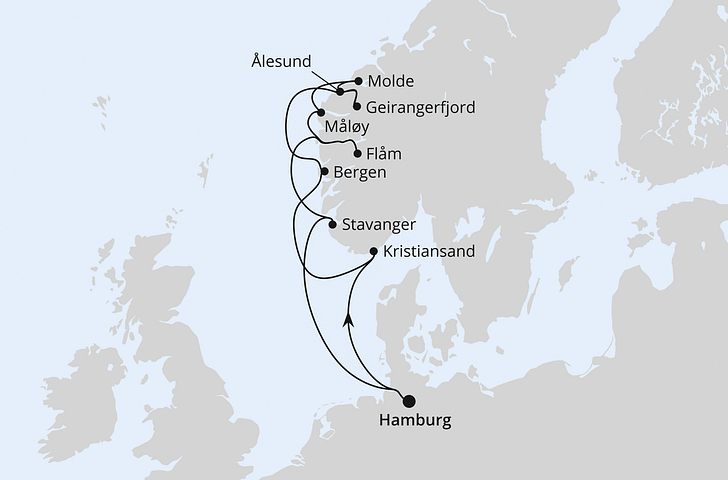 Impressionn zu Suiten Special Sommer 2025 - AIDAprima - Norwegens Fjorde mit Geiranger