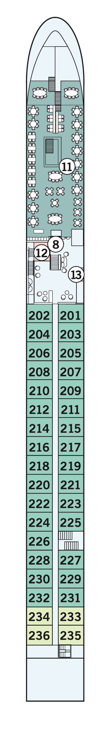 MS Amadeus Imperial - Amadeus Flusskreuzfahrten - Deck 2 (Strauss-Deck)