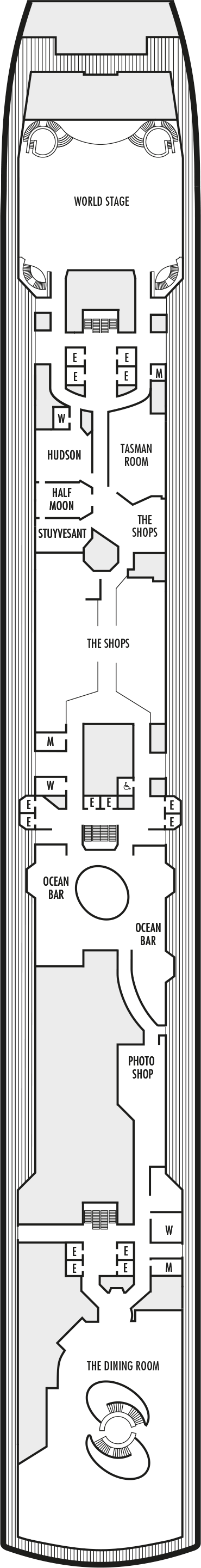 MS Eurodam - Holland America Line - Deck 3 (Promenade)