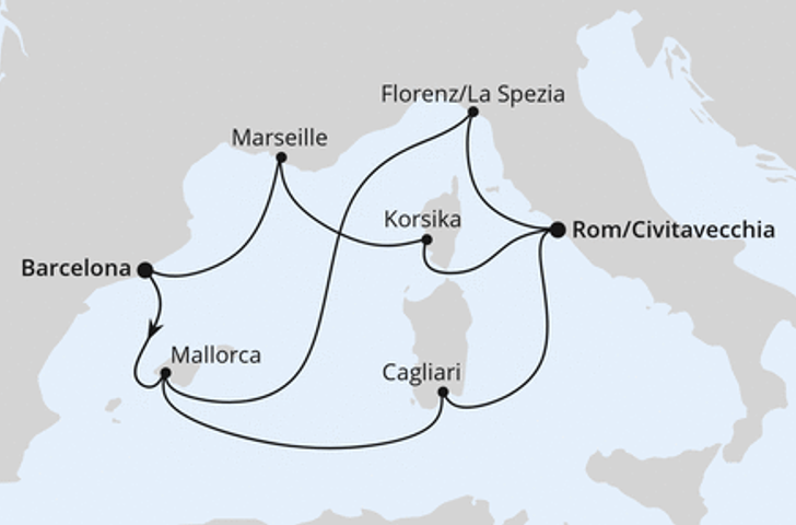Impression zu AIDA Premium All Inclusive Sommer 2026 - AIDAcosma -Spanien, Frankreich & Italien