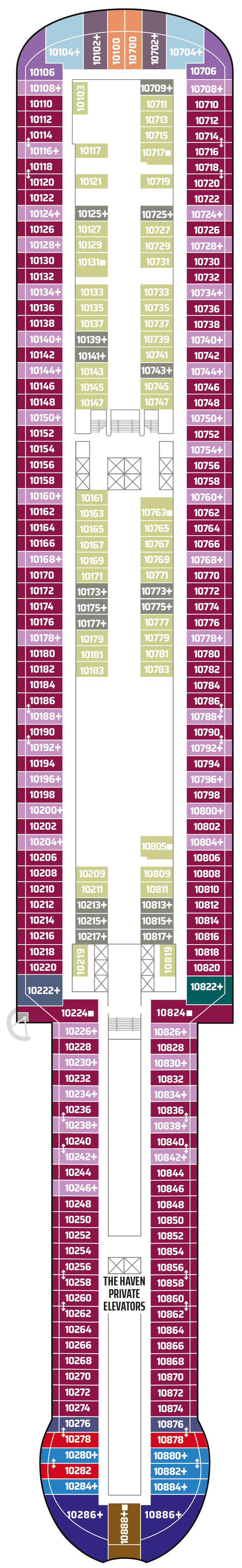 Norwegian Aqua - Norwegian Cruise Line - Deck 10 (Deck 10)