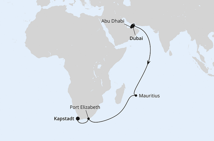 Impressionn zu Winter 2025/26 - AIDAprima - Vom Orient über Mauritius nach Kapstadt