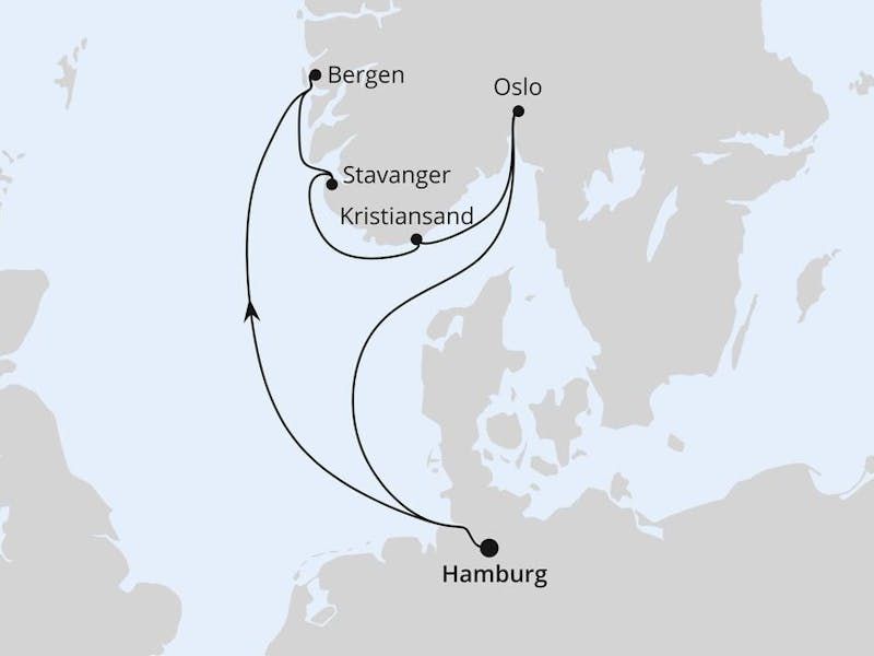 Südnorwegen ab Hamburg
