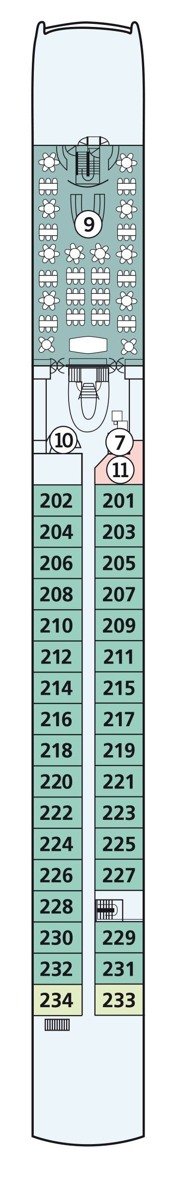 MS Amadeus Princess - Amadeus Flusskreuzfahrten - Deck 2 (Strauss-Deck)