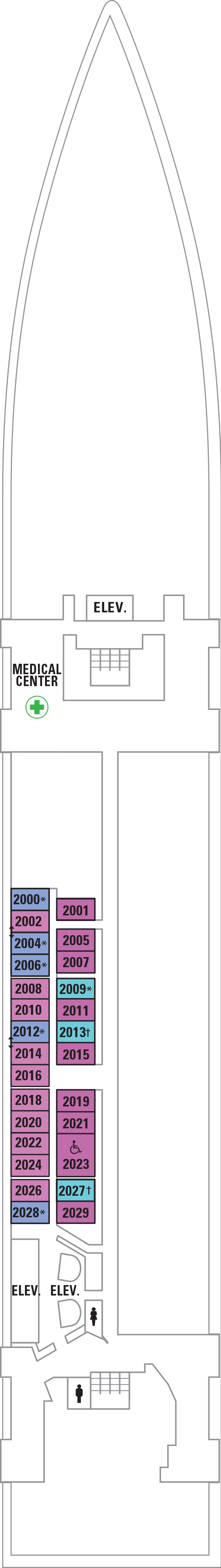 Radiance of the Seas - Royal Caribbean International - Deck 2