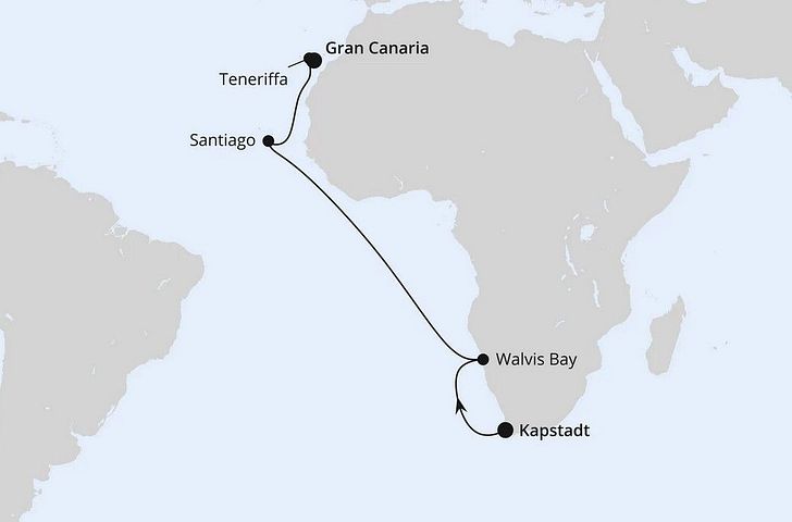 Impression zu AIDA Sommer 2027 - AIDAprima - Von Kapstadt nach Gran Canaria