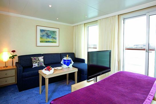 A-ROSA FLORA - A-ROSA - 2-Bett-Juniorsuite mit französischem Balkon, Kategorie E (E)