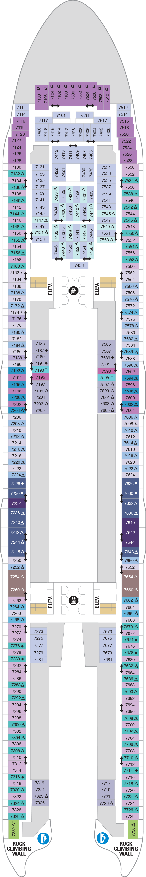 Oasis of the Seas - Royal Caribbean International - Deck 7