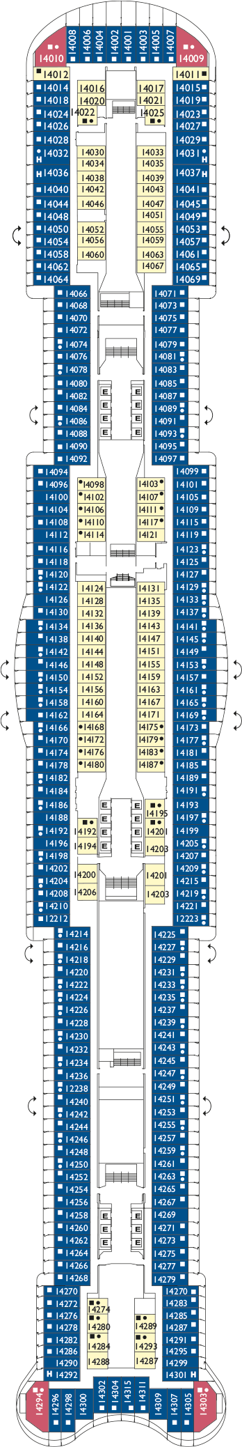 Costa Toscana - Costa Kreuzfahrten - Deck 14 (Livorno)