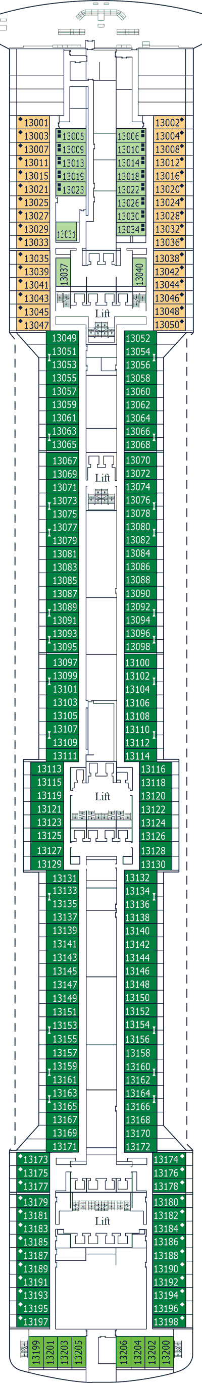 MSC Splendida - MSC Cruises - Deck 14 (Raffaello)