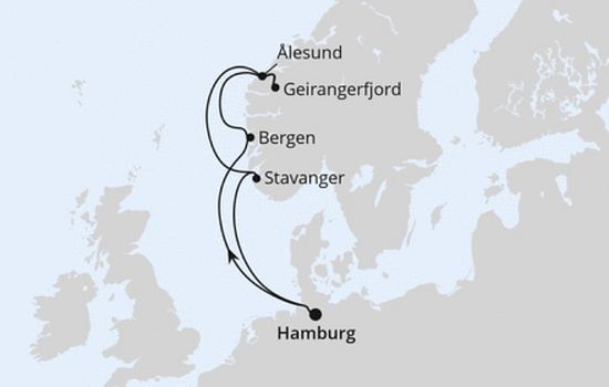 Norwegens Weltnaturerbe ab Hamburg 1
